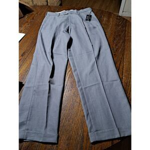 New 34x30 Bocaccio Grey Pleated Front Leg Cuffed Hem Suit Dress Tuxedo Pants NWT